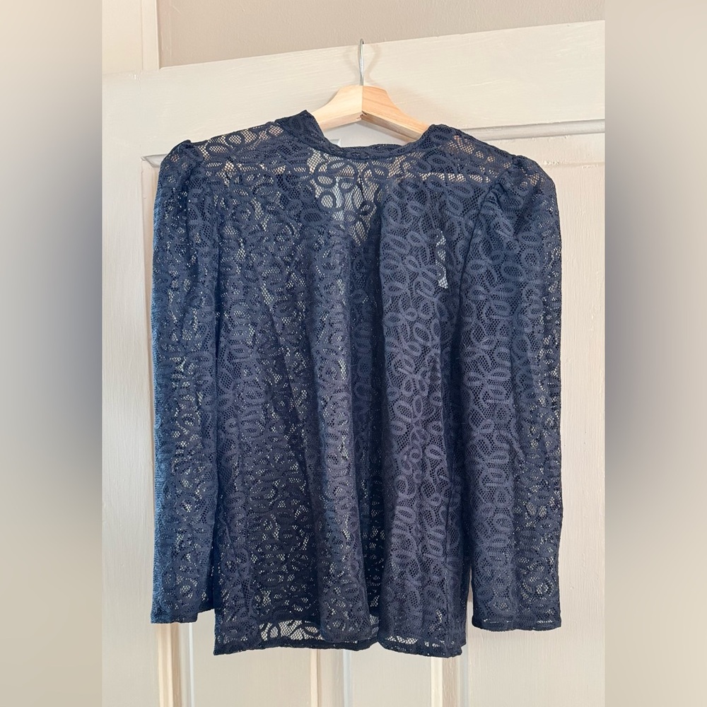 Black Lace Long Sleeve Top